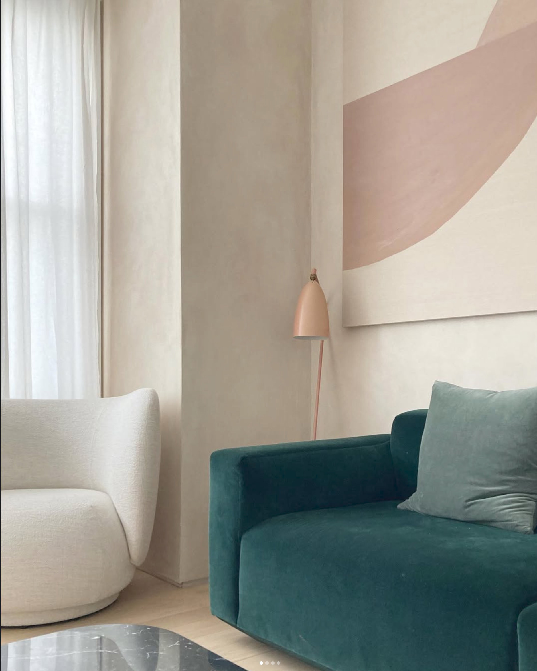 Marmorino living room